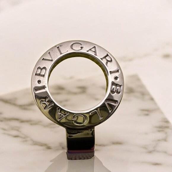 BVLGARI Clip closure Vibrant Yellow Bi-fold long wallet with silver hardware - Picture 3 of 11